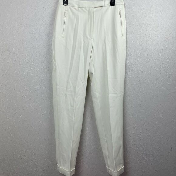 NWT Liz Claiborne LizSport Off-White Slack Pants Size 8 - Picture 1 of 6